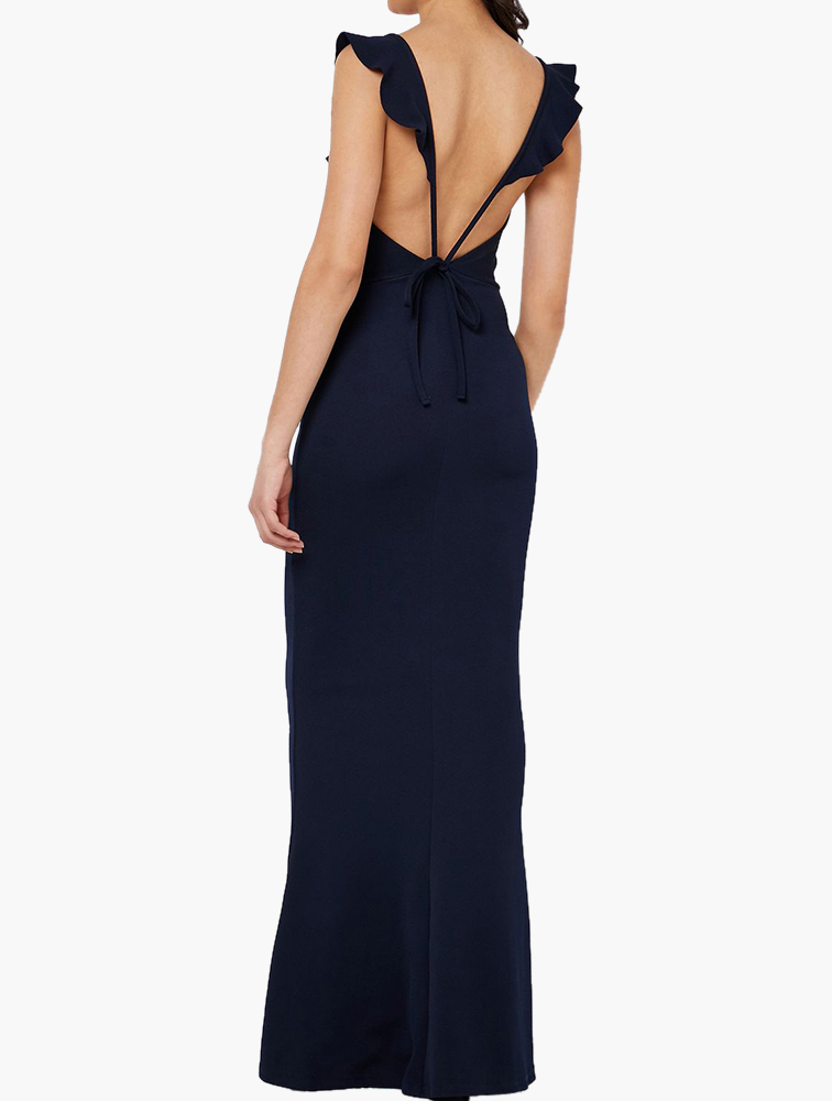 Shop Missguided Navy Tie Back Formal Dress for Women from MyRunway.co.za